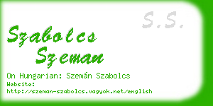 szabolcs szeman business card